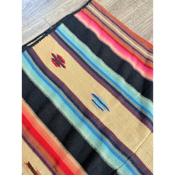 Ralph Lauren Blue Label knitted Poncho Women M/L Multicolor Aztec Indian Western - Picture 8 of 12